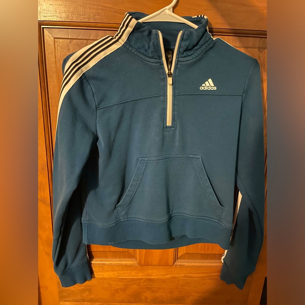 ADIDAS Blue Quarter Zip XS
